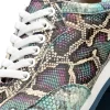 Outlet Zelli Peri Python Embossed Calfskin Sneakers Multi Blue (65-215-BLU) MultiBlue