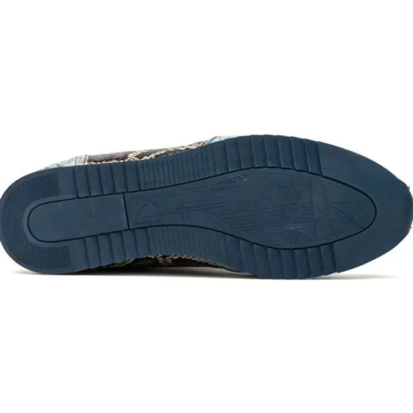Outlet Zelli Peri Python Embossed Calfskin Sneakers Multi Blue (65-215-BLU) MultiBlue