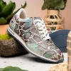 Outlet Zelli Peri Python Embossed Calfskin Sneakers Multi Blue (65-215-BLU) MultiBlue