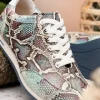 Outlet Zelli Peri Python Embossed Calfskin Sneakers Multi Blue (65-215-BLU) MultiBlue