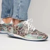 Outlet Zelli Peri Python Embossed Calfskin Sneakers Multi Blue (65-215-BLU) MultiBlue