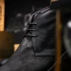 Hot Zelli Rezza Italian Suede Chukka Boot (46-602-BLK) Black