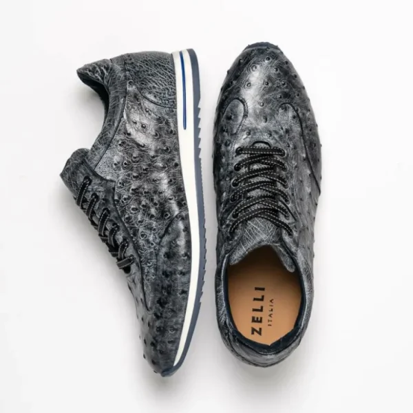 zelli_rio_ostrich_sneaker_5.webp Discount Zelli Rio Ostrich Sneakers Faded Black (63-112-BLK) FadedBlack