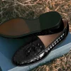 New Zelli Riviera Woven Calfskin Tassel Loafers (15-250-BLK) Black