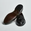 New Zelli Riviera Woven Calfskin Tassel Loafers (15-250-BLK) Black