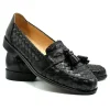 New Zelli Riviera Woven Calfskin Tassel Loafers (15-250-BLK) Black