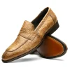 Online Zelli Roma Caiman Crocodile Penny Loafers (11-201-TPE) Taupe