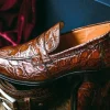Sale Zelli Roma Caiman Crocodile Penny Loafers (11-201-CGN) Cognac