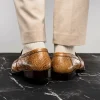 Online Zelli Roma Caiman Crocodile Penny Loafers (11-201-TPE) Taupe