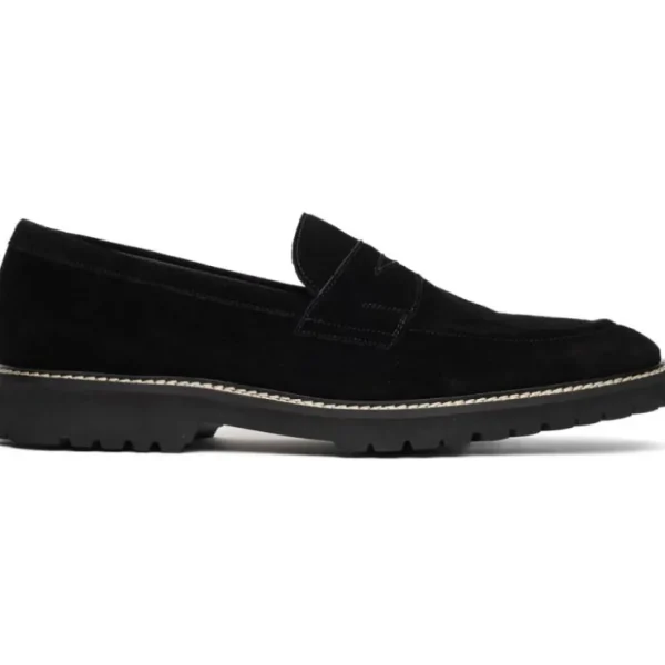 zelli_roma_italian_suede__0-1.webp Fashion Zelli Roma Italian Suede Penny Loafers (16-657-BLK) Black