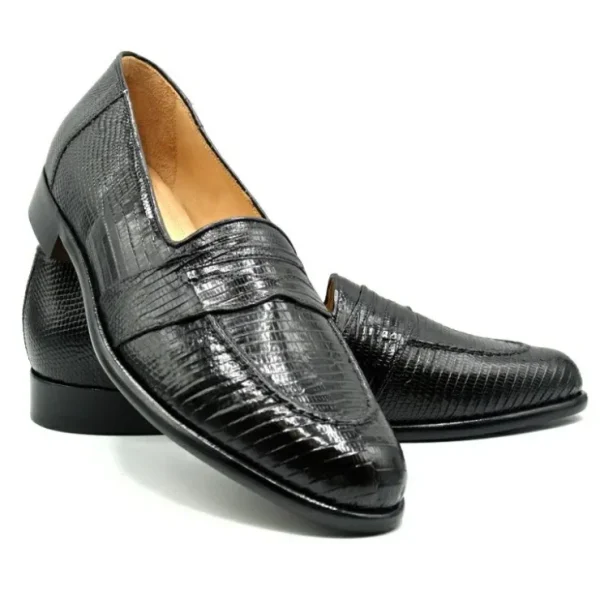 zelli_rossi_genuine_lizar_1.webp Fashion Zelli Rossi Genuine Lizard Slip-On (13-202-BLK) Black