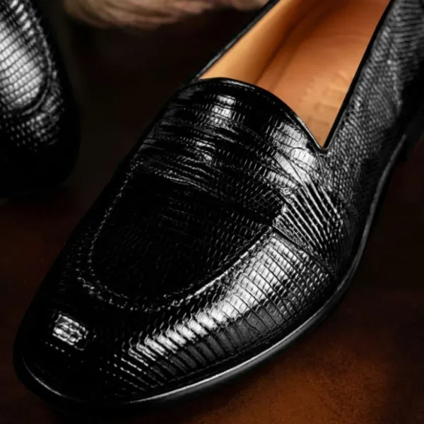 zelli_rossi_genuine_lizar_7.webp Fashion Zelli Rossi Genuine Lizard Slip-On (13-202-BLK) Black