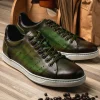 Flash Sale Zelli Russo Calfskin & Crocodile Sneakers (65-201-OLV) Olive