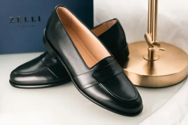 zelli_savannah_italian_ca_7.webp Outlet Zelli Savannah Italian Calf Penny (15-203-BLK) Black