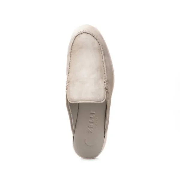New Zelli Soro Sueded Italian Goatskin Mule (06-112-GRY) Grey