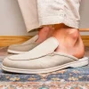 New Zelli Soro Sueded Italian Goatskin Mule (06-112-GRY) Grey