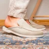 New Zelli Soro Sueded Italian Goatskin Mule (06-112-GRY) Grey