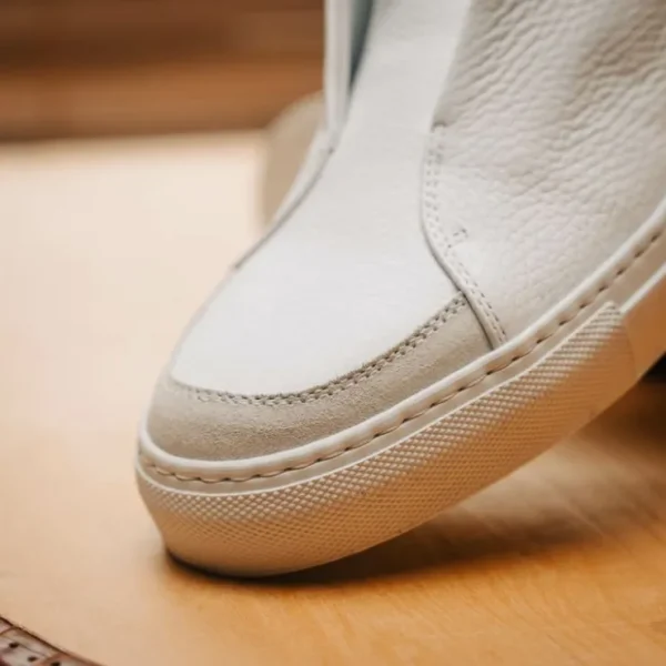 zelli_spettacolare_pebble_7-1.webp Shop Zelli Spettacolare Pebble Grain Slip On Sneakers (65-225-WHT) White