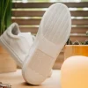 Shop Zelli Spettacolare Pebble Grain Slip On Sneakers (65-225-WHT) White