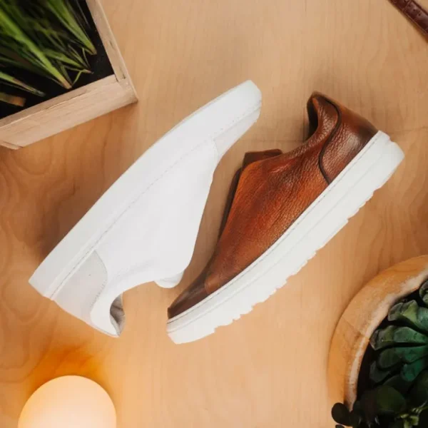zelli_spettacolare_pebble_9-1.webp Shop Zelli Spettacolare Pebble Grain Slip On Sneakers (65-225-WHT) White
