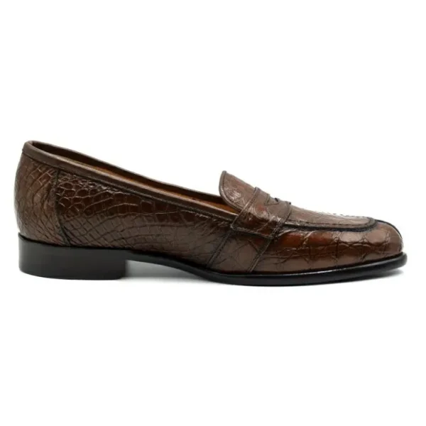 zelli_tuscany_crocodile_s_1-1.webp Discount Zelli Tuscany Crocodile Slip-On (11-119-CGN) Cognac