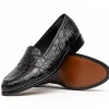 Cheap Zelli Tuscany Crocodile Slip-On (11-119-BLK) Black