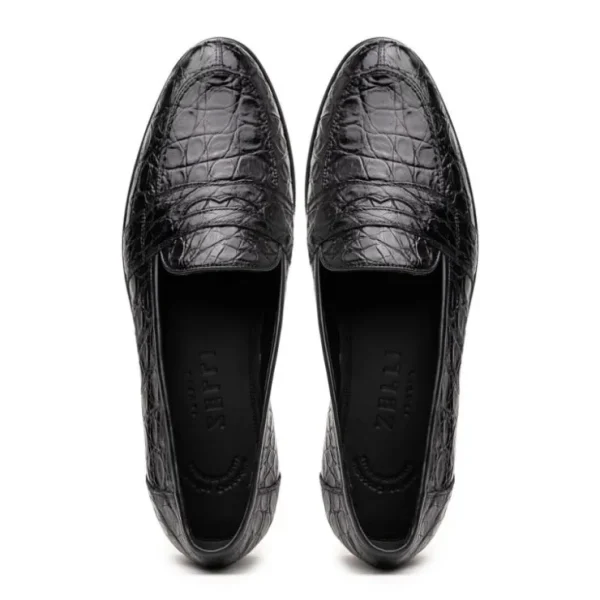 zelli_tuscany_crocodile_s_3.webp Cheap Zelli Tuscany Crocodile Slip-On (11-119-BLK) Black