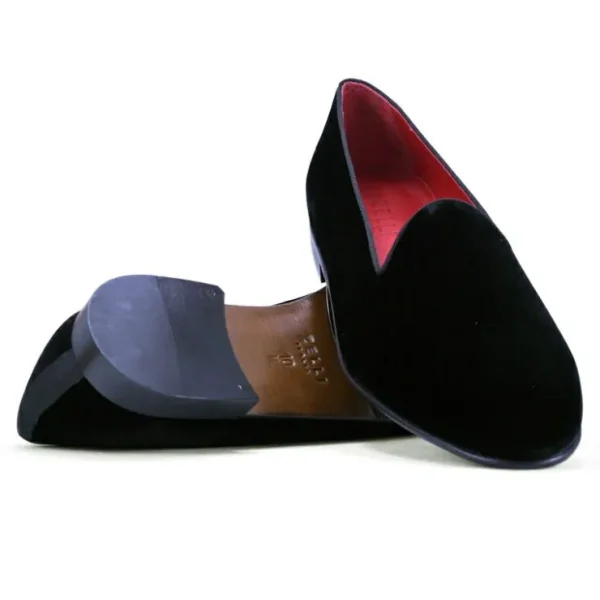 Hot Zelli Velvet Tuxedo Shoes (10-102-BLK) Black