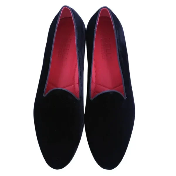 Hot Zelli Velvet Tuxedo Shoes (10-102-BLK) Black
