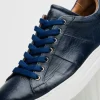 Hot Zelli Vivo Italian Tumbled Calfskin Sneakers Safari Jean (65-348-NVY) SafariJean
