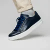 Hot Zelli Vivo Italian Tumbled Calfskin Sneakers Safari Jean (65-348-NVY) SafariJean